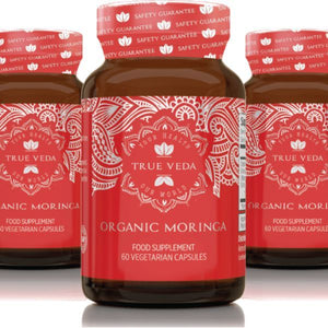 True Veda Organic Moringa 180 Capsules (3 Bottles)