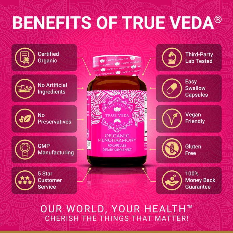True Veda Organic MenoHarmony 60 Capsules