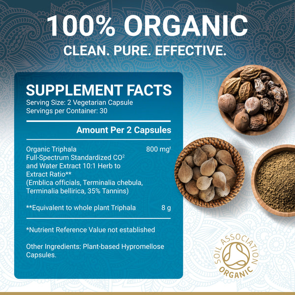 True Veda Organic Triphala 60 Capsules