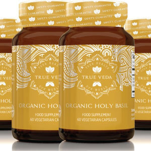 True Veda Organic Holy Basil Vitamin B6 360 Capsules (6 Bottles)
