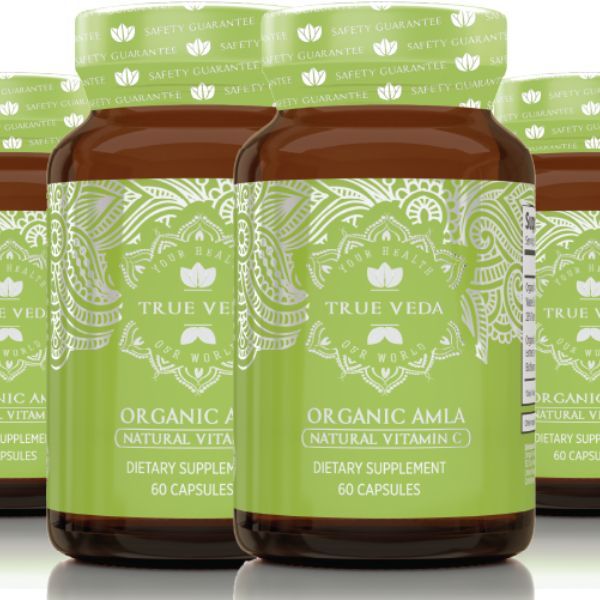 True Veda Organic Amla 360 Capsules (6 Bottles)